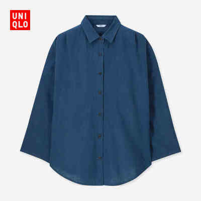 女装 麻混纺上衣(七分袖) 407624 优衣库UNIQLO