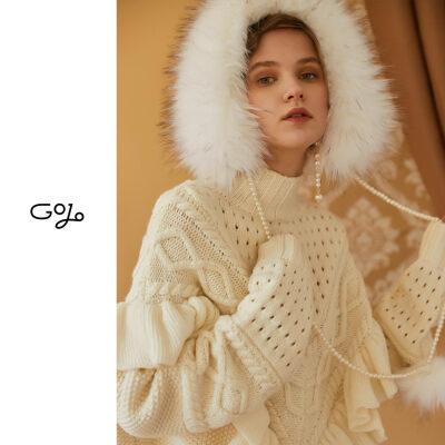 GOJO独立设计师品牌2018年新款冬季防寒保暖兔毛帽子