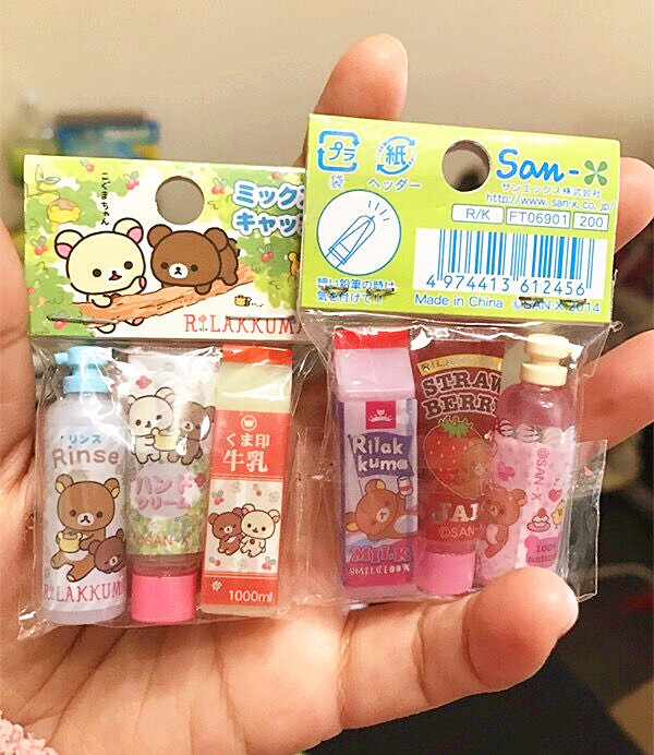 日单可爱卡通轻松熊角落生物食玩饮料瓶笔盖笔套笔帽