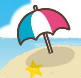 一把沙滩伞