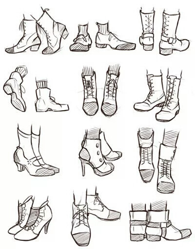 各种角度的鞋