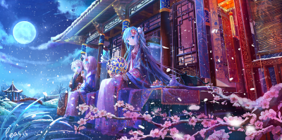 VOCALOID 初音未来 绘师：ピーズ-peas（pixiv id=5268321） 本作品pixiv id=60799573