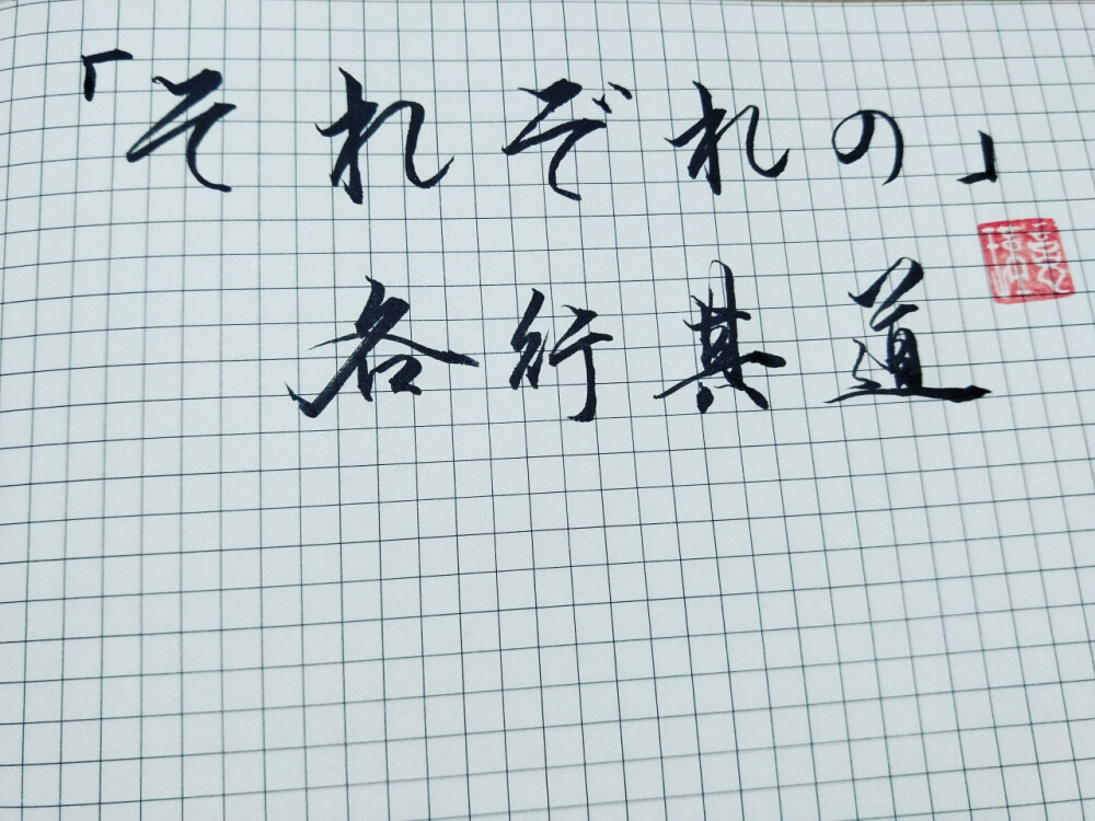 各行其道
瑾忆 日语 手写