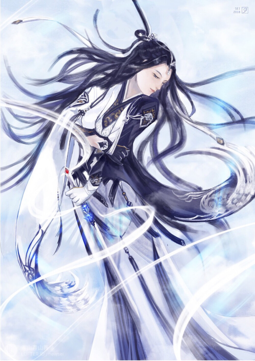 驰冥道姑 画师：青山青山青 lofter 侵删 