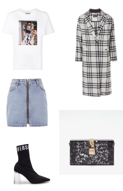 Top:Ashley Williams/Bottoms:Topshop/Outwear:Topshop/Bag:Dolce&Gabbana/Shoes:Versus By Versace