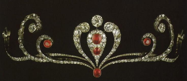 Ruby and diamond tiara circa 1870 