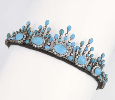 Turquoise and diamond tiara, Christies