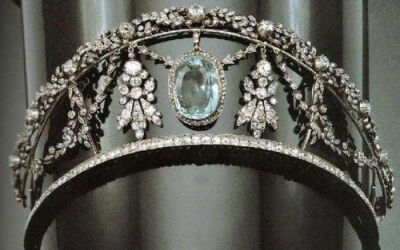 Diamond and Aquamarine Tiara