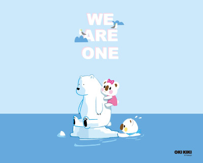 #OKI&KIKI#+#We+are+one#+#OK熊很OK#+#Rare+animal#+#Protect+animal#+#Polar+bear#+#保护动物#+#珍稀动物#+#北极熊#+#澳崎熊#