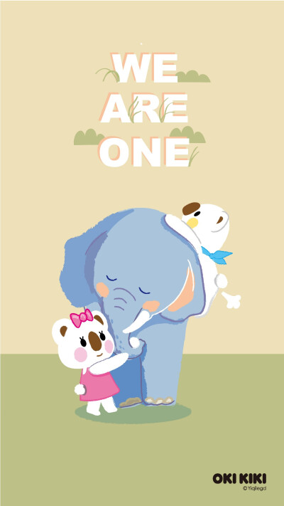 #OKI&KIKI#+#We+are+one#+#OK熊很OK#+#Rare+animal#+#Protect+animal#+#Elephant#+#保护动物#+#珍稀动物#+#象#+#澳崎熊#