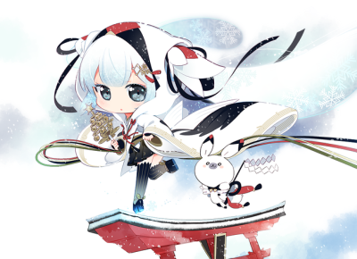 插画 VOCALOID 初音未来 雪未来2018 画师：猫鱼竹轮子 [半次元]