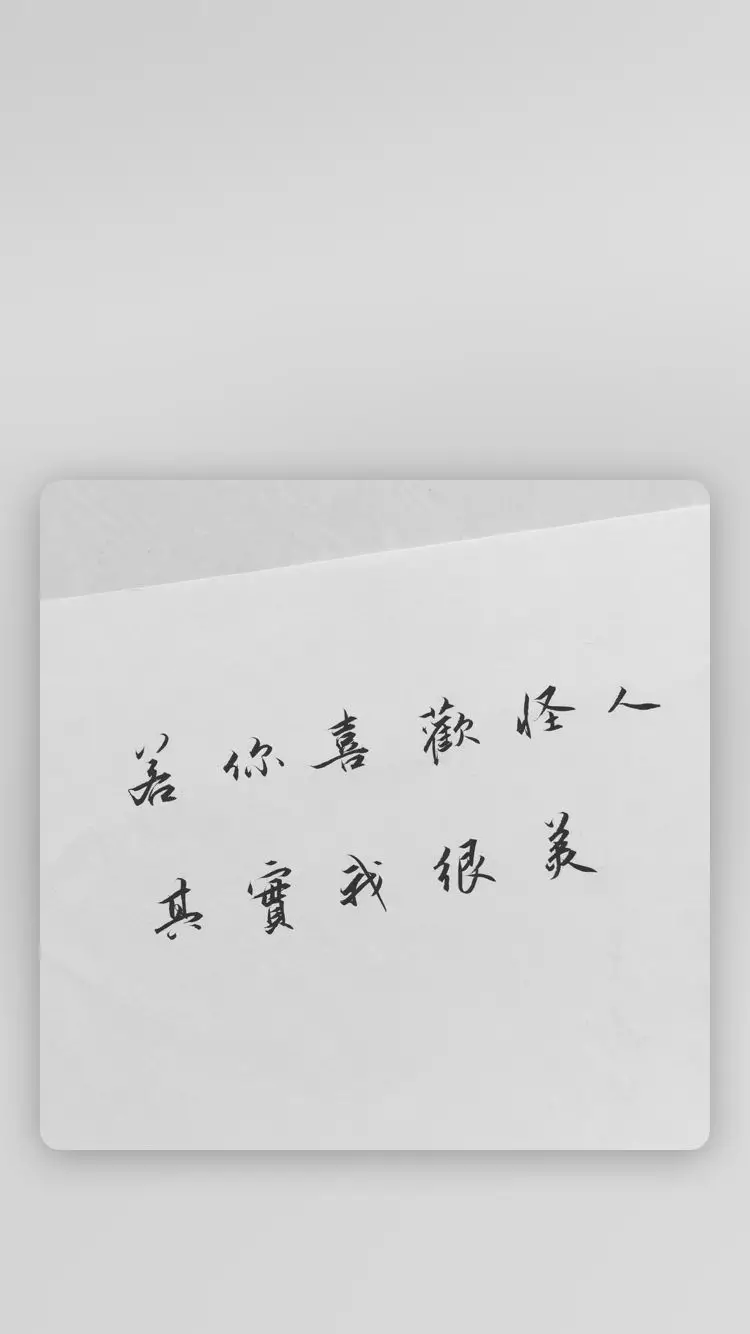 文字壁纸 纯色 