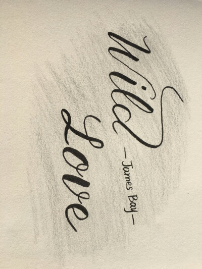 一起来练brush lettering.
最近在听贝贝的wild love.