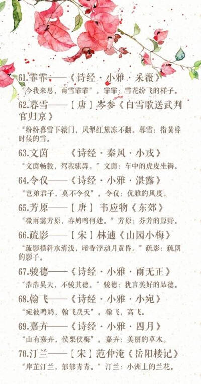 古诗词中的名字
起名废必看