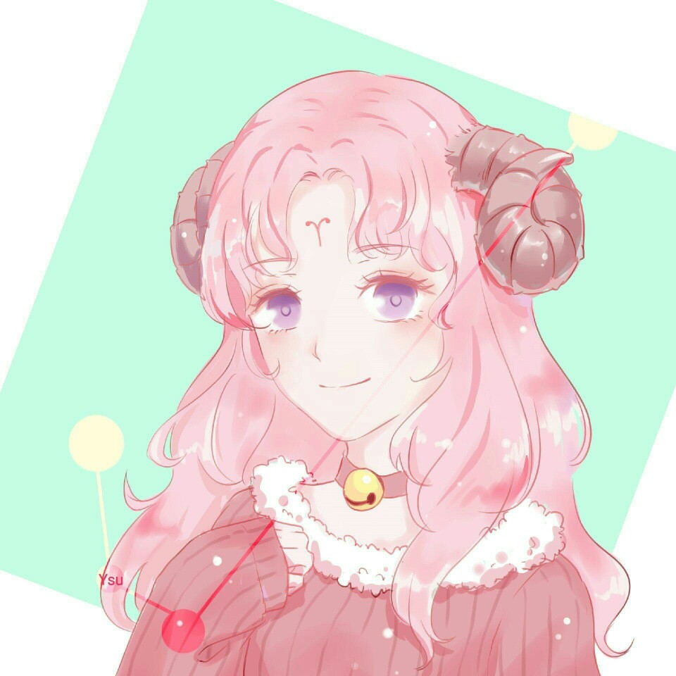 动漫情侣头像水瓶座白羊座画师ysu