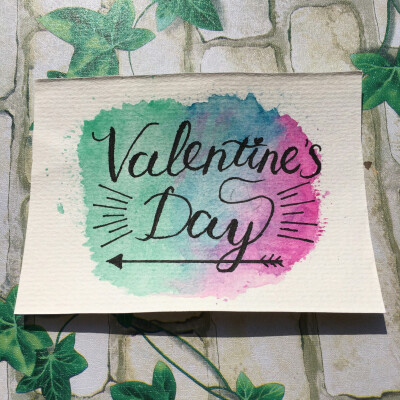 一起来练brush lettering
Valentine’s day 情人节