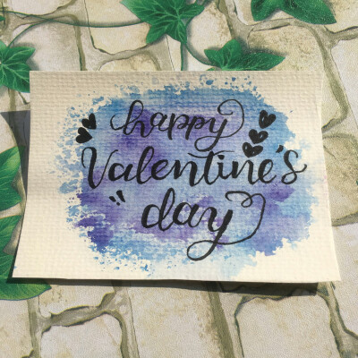 一起来练brush lettering
Valentine’s day 情人节