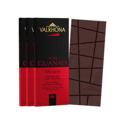 Valrhona法芙娜黑巧克力70g排块组合装70%66%40%牛奶巧克力