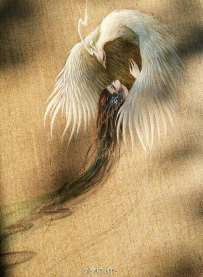 有鸟焉，其状如鸡，五采而文，名曰凤凰，首文曰德，翼文曰义，背文曰礼，膺文曰仁，腹文曰信。是鸟也，饮食自然，自歌自舞，见则天下安宁。