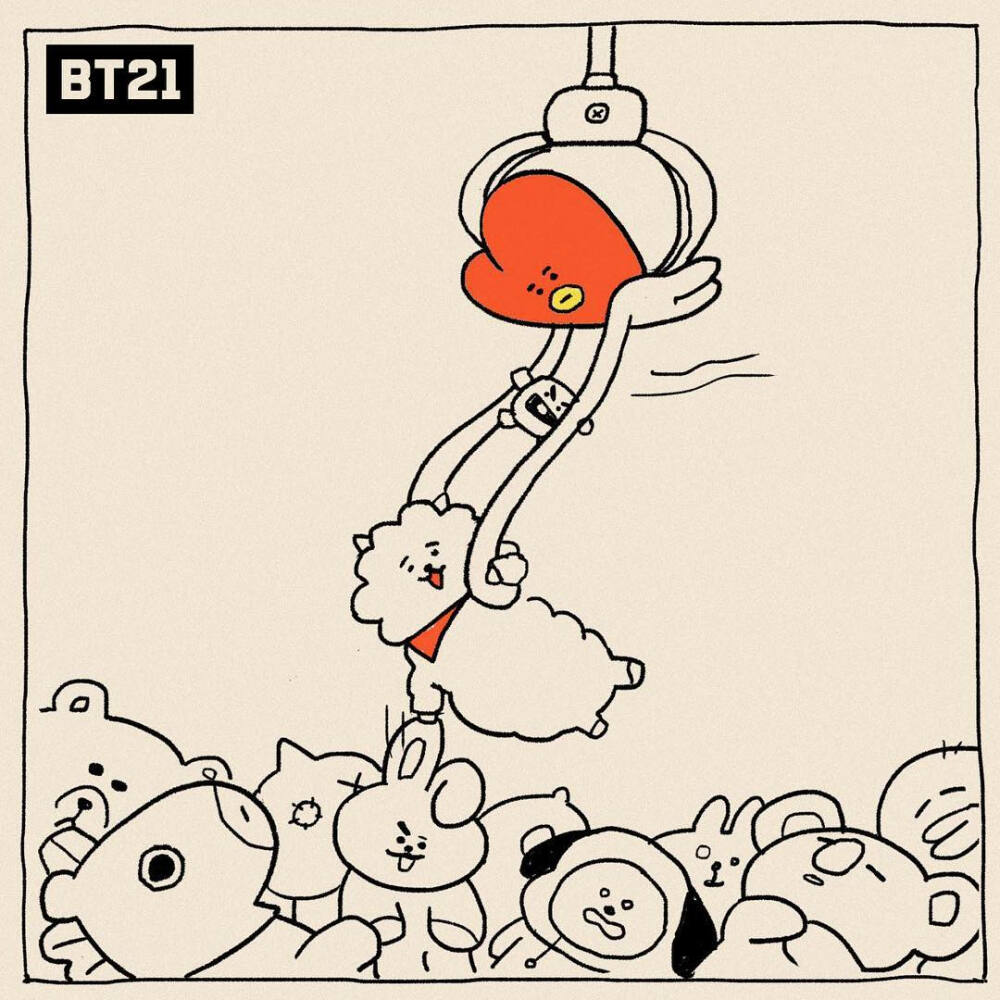 BT21
Van
Koya
RJ
Shooky
Mang
Chimmy
TATA
Cooky