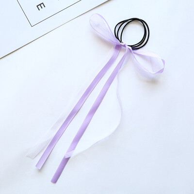 迪丽热巴同款发饰超仙缎带蝴蝶结长飘带丝带发绳头饰发带头绳发圈