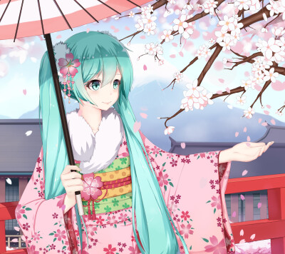 樱花下的初音未来