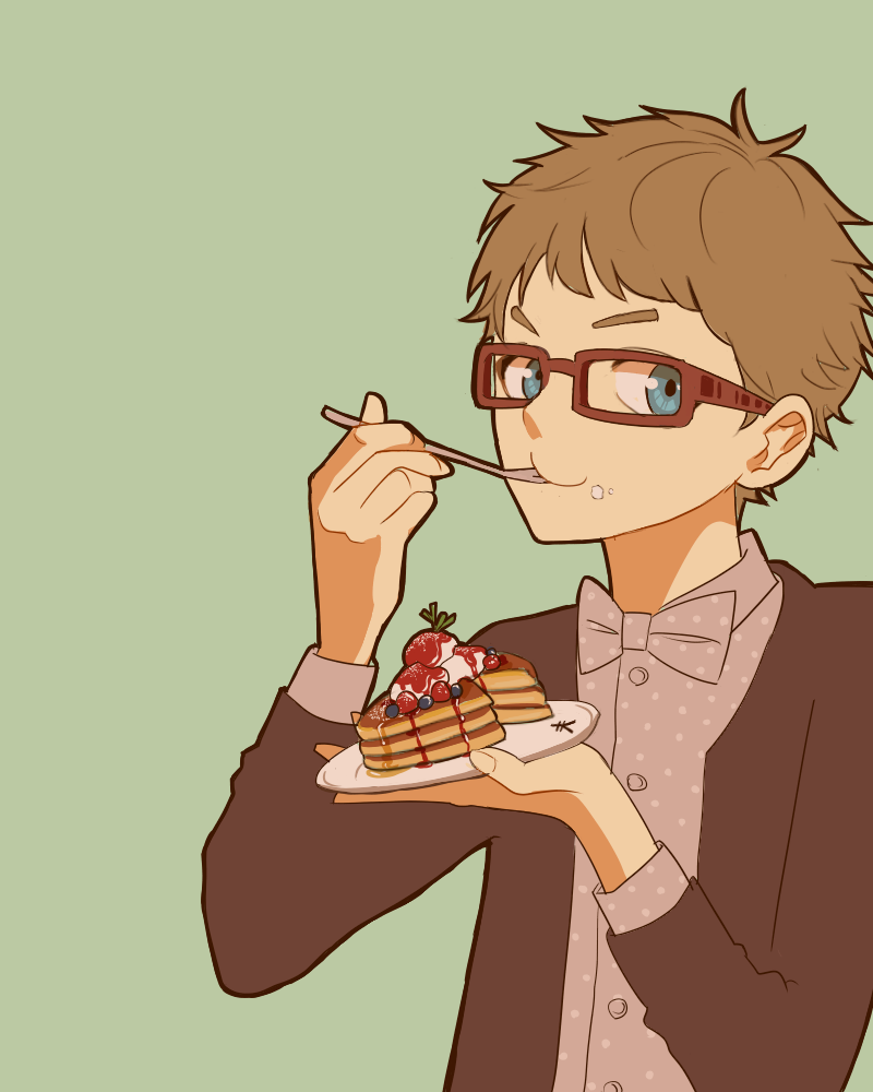 刀剑乱舞 刀剑男士 短刀蛋糕系列 博多藤四郎 绘师:優起(pixiv id=