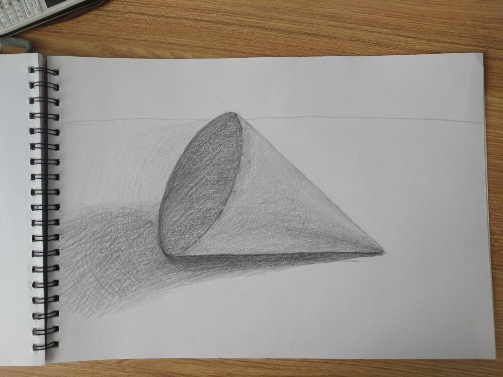 开始对几何石膏体的探索之圆锥素描