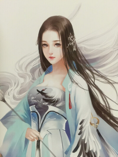 手绘，古风，美女，插画