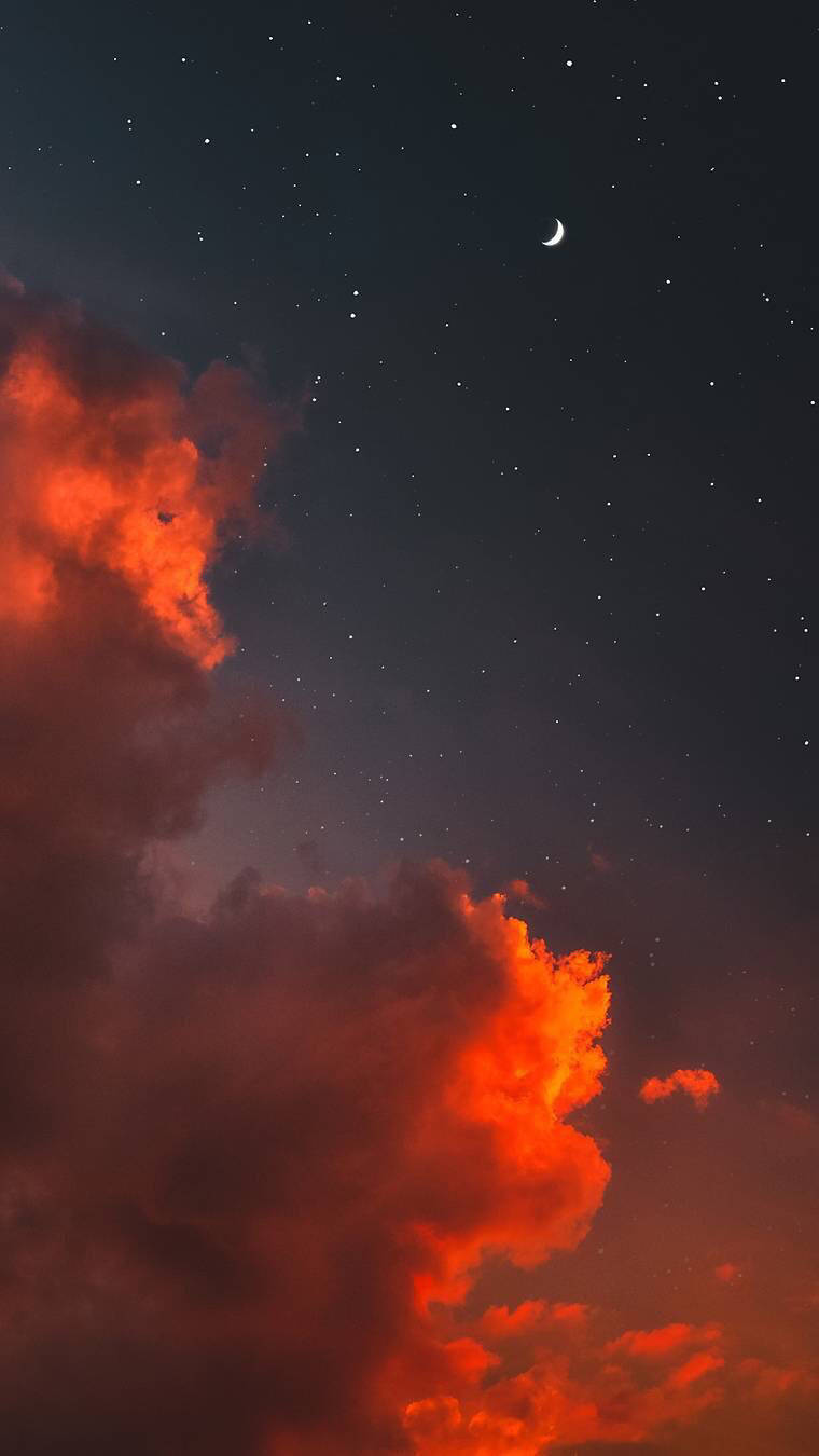 云夜晚天空星空壁纸