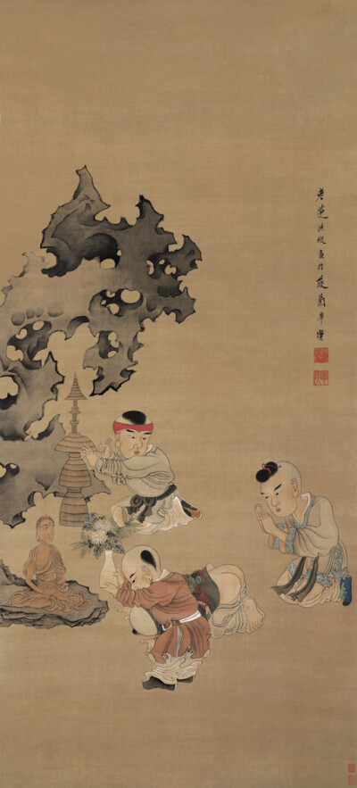 中国古代名画。国画。