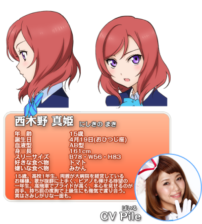 西木野真姬
cv：pile