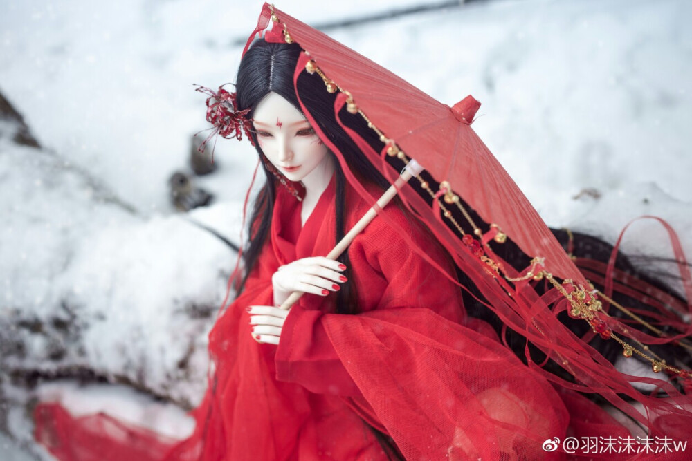 彼岸花开 古风美人 SD娃娃 BJD 玩具 人偶 壁纸 萌物