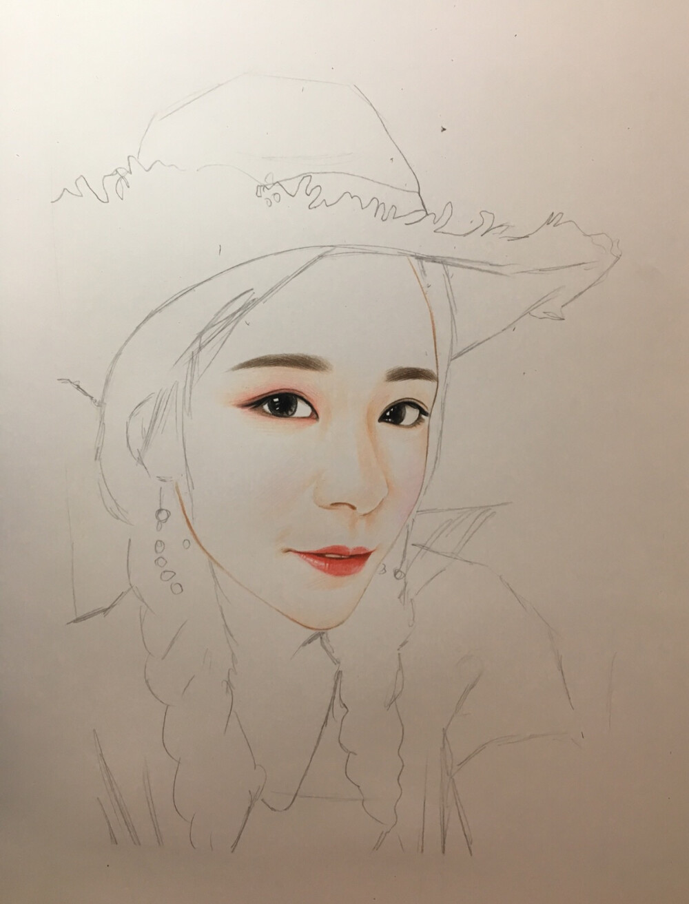 彩铅人像