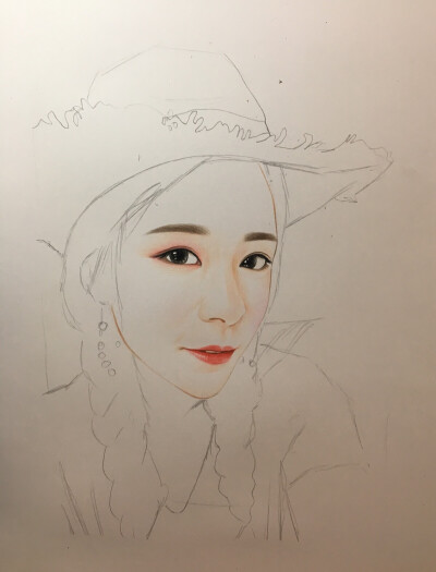 彩铅人像