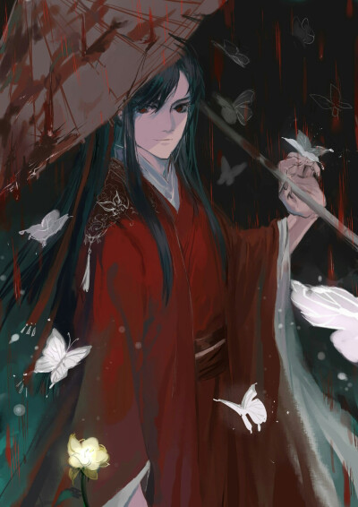 画师@怪三木 天官赐福 花怜