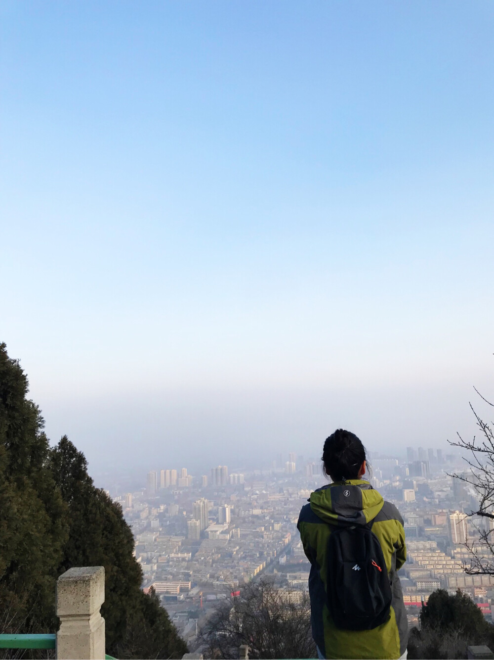 20180119已经有些日子没起早了，更何况我晚上还失眠了，早晨七点多已经和菌菌站在了骊山的登山口，缺乏运动的我，随便上一会儿就喘的要命，就这样子他还想带我上华山，要知道我上一次上华山坐着索道上坐着索道下。骊山上的雪还没化，看起来又萧索又冷，好久都没有登山了。