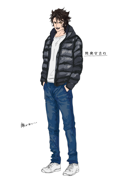 刀剑乱舞
刀剑男士私服系列
陆奥守吉行
画师id：56295637