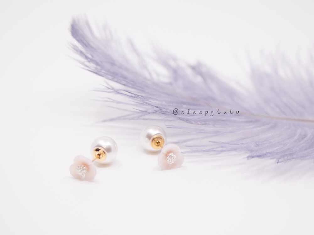 珍珠耳堵+天然海贝三色堇，早春不可错过的个性耳饰