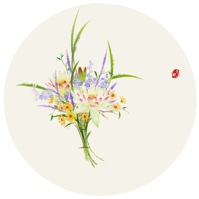 【水彩花卉】#花束#+作者：无轩