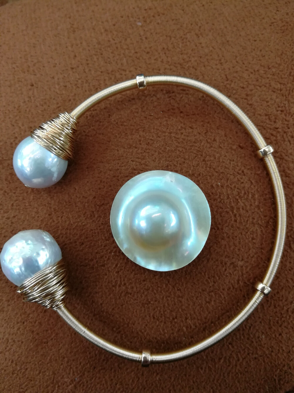 14k包金珍珠手镯