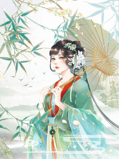 【古风】【美人】
今年花胜去年红，可惜明年花更好，知与谁同。
by相思有归期