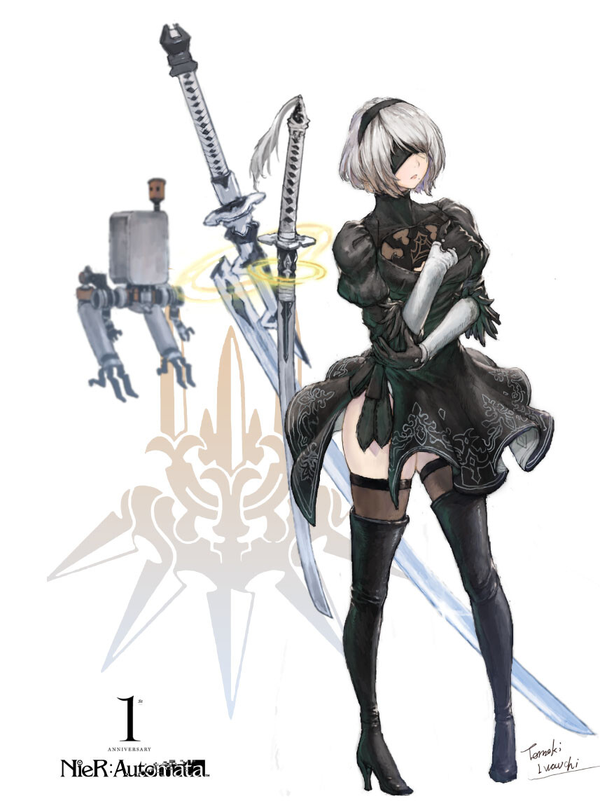 NieR：Automata 尼尔：机械纪元 绘师：岩内巴樹（pixiv id=218314）本作品pixiv id=67423291