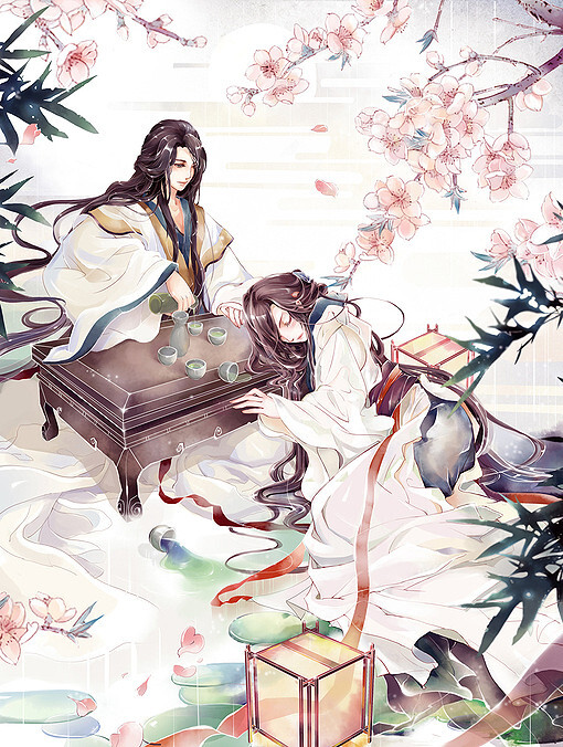 古风素材，中国风复古，人物背景，美人少女，CP双人，剑三，唯美浪漫插画，图网侵删