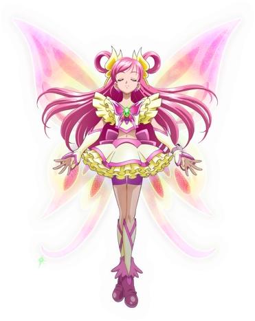 《yes!光之美少女5!》
梦原望 Cure Dream(梦天使)
变身口号: Precure Metamorphose，膨胀的梦想的力量
