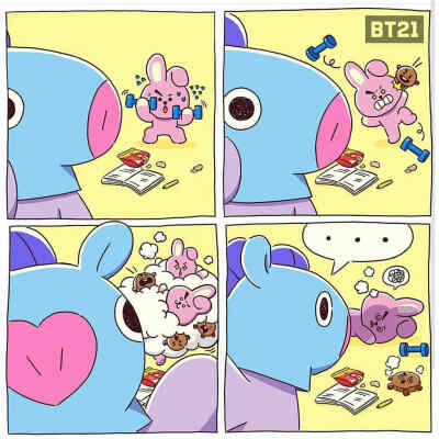 BT21
Van Koya RJ Shooky Mang Chimmy TATA Cooky