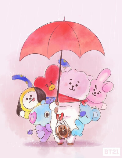 防弹少年团 BTS BT21 waiting for the rainbow