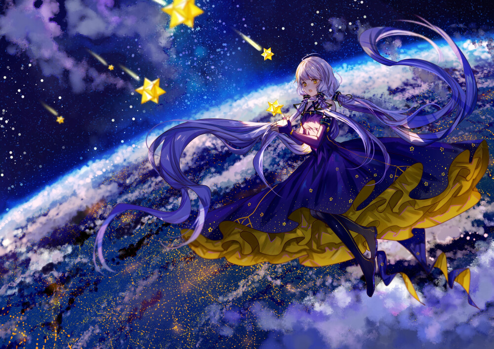 VOCALOID 星尘 绘师：ジャム（pixiv id=3529390） 本作品pixiv id=67506480