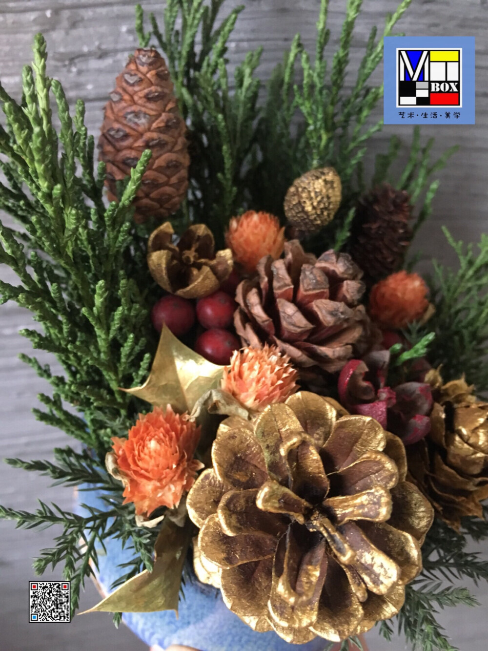 原创手工干花绿植组合
插花盆景 居家软装