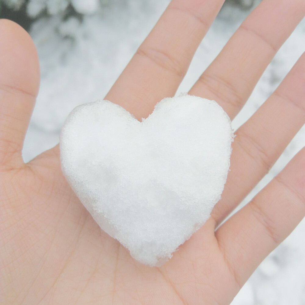 爱心背景图封面 冬天 雪花 雪 禁二改@晨子橘